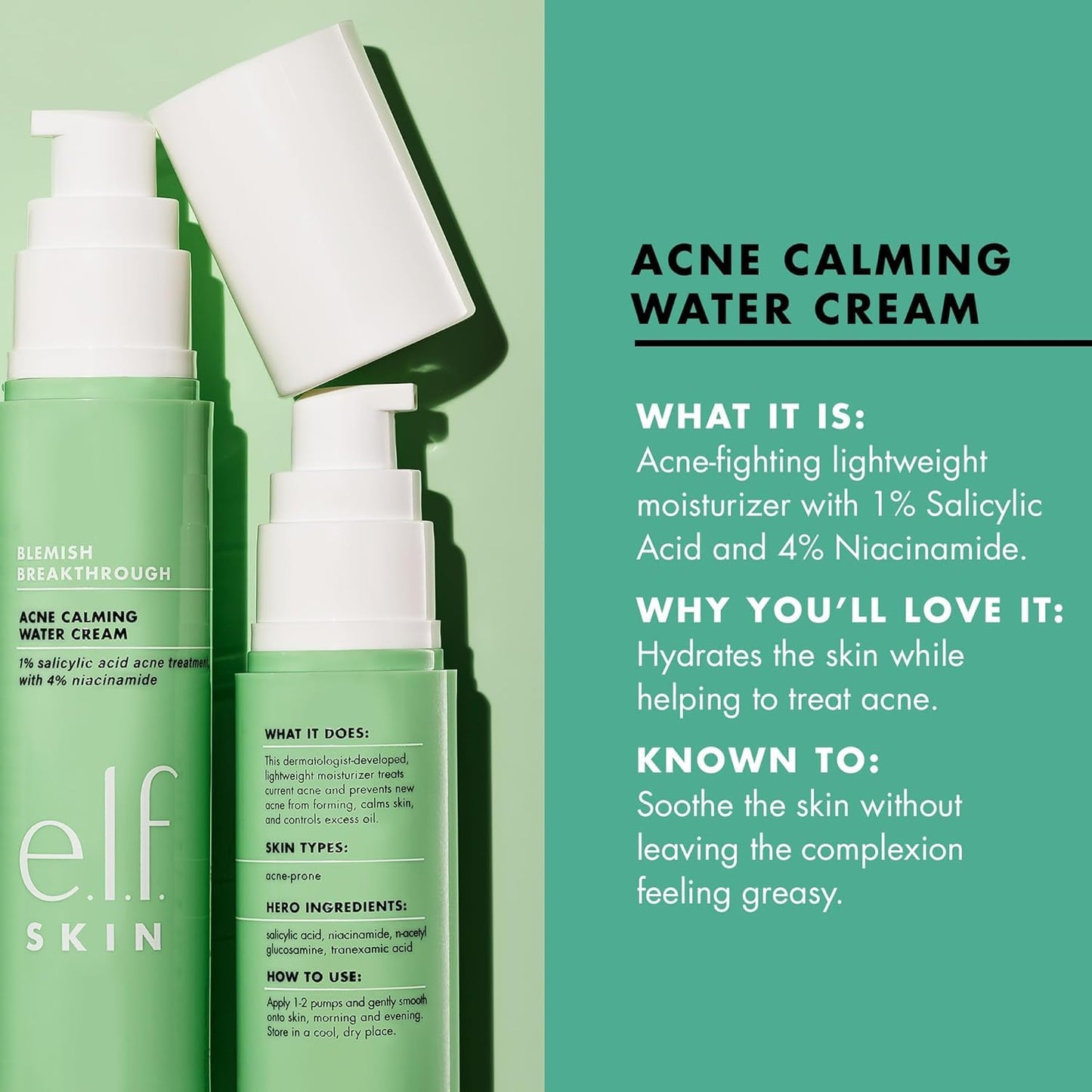 e.l.f. SKIN Blemish Breakthrough Calming Water Cream